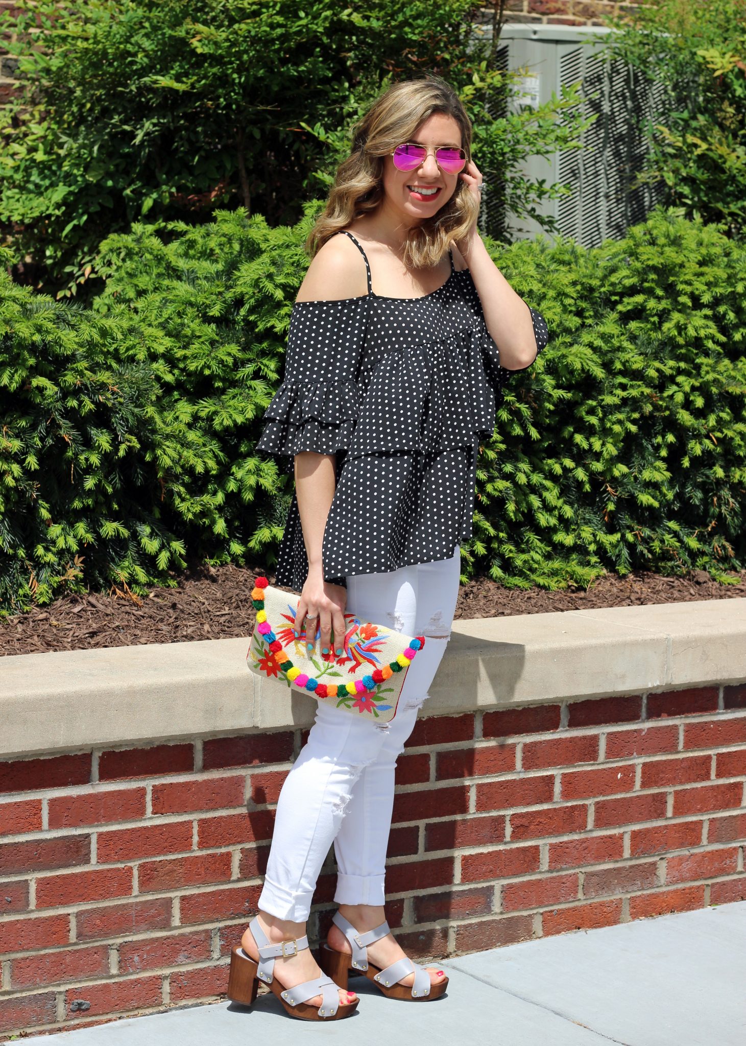 Cold Shoulder Ruffle Top | Glass of Glam