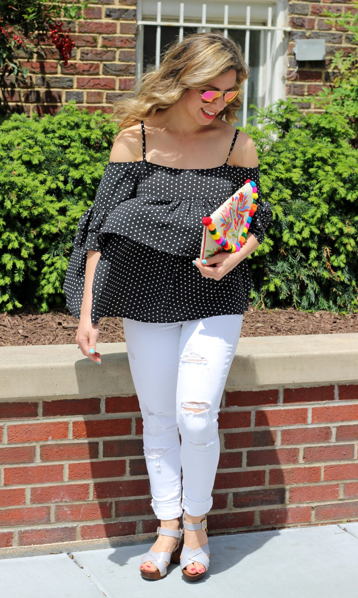 Cold Shoulder Ruffle Top | Glass of Glam