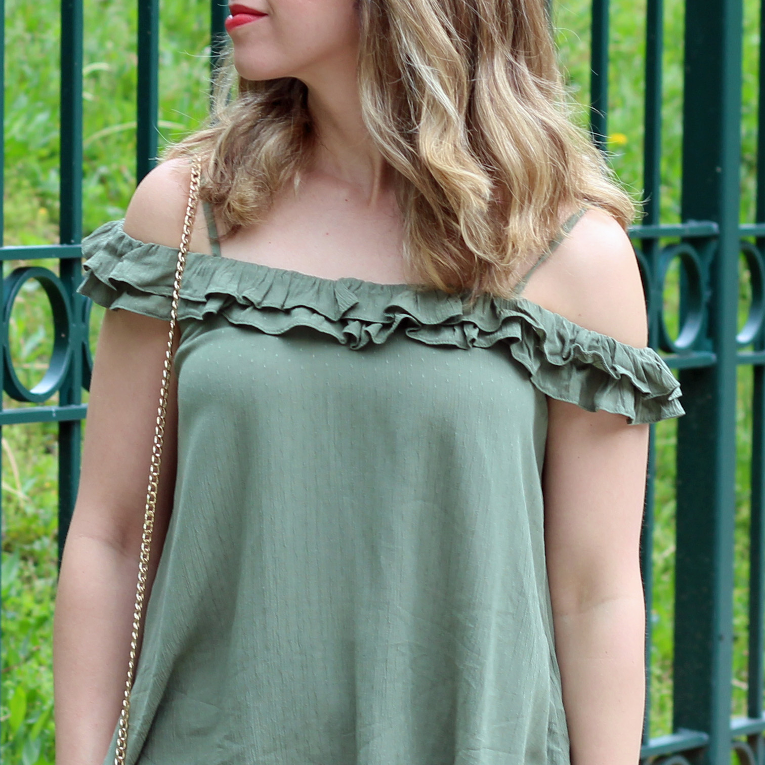 Green Ruffle Top | Glass of Glam