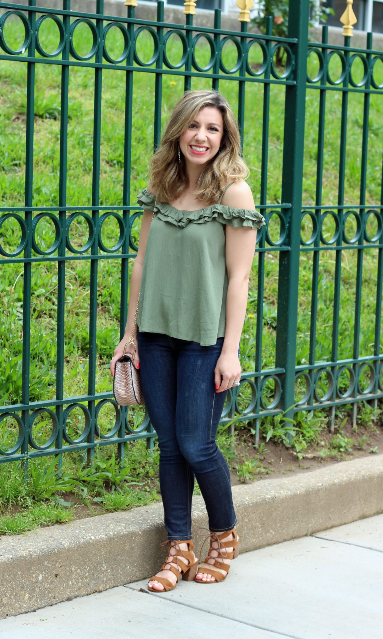 Green Ruffle Top | Glass of Glam