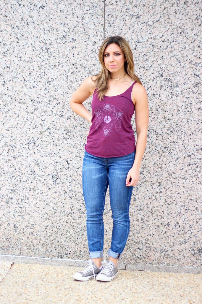 Lifestyle Blogger Roxanne of Glass of Glam wearing The Mindful Tee