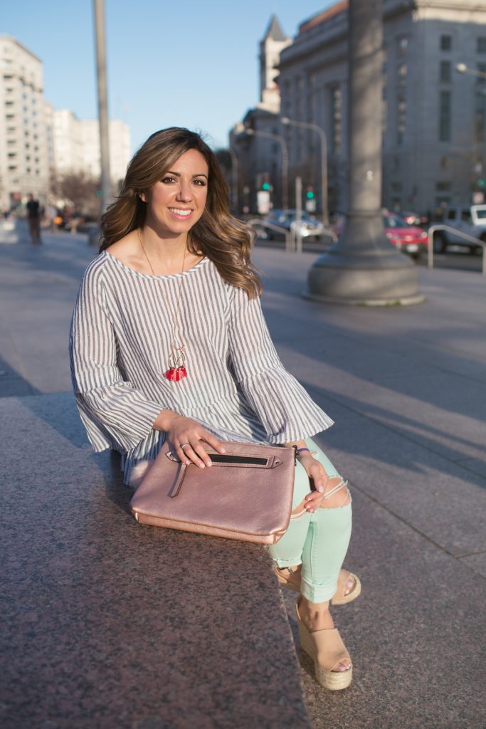 Lifestyle blogger Roxanne of Glass of Glam in Shop the Mint