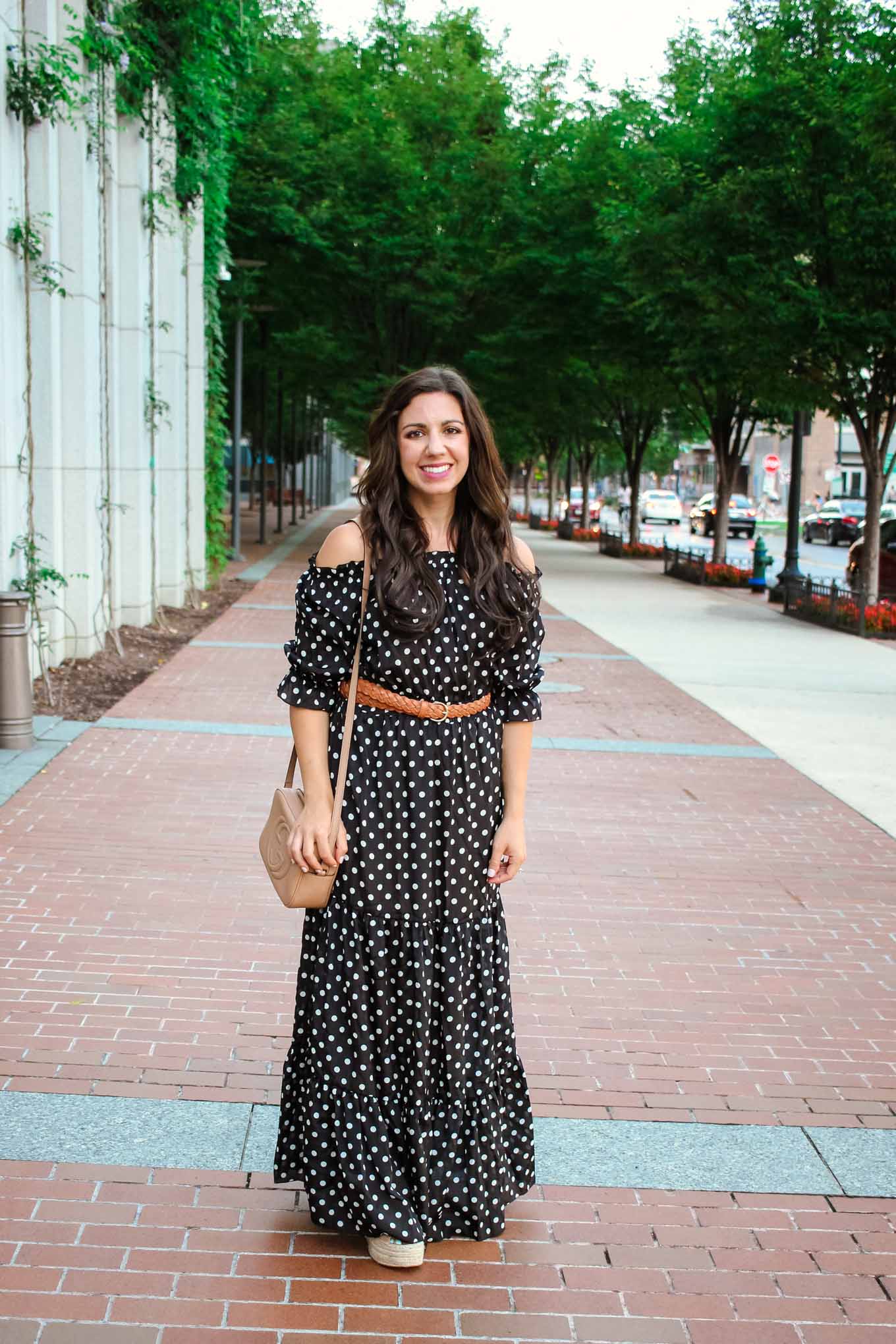 lifestyle blogger Roxanne of Glass of Glam wearing a Shein Maxi dress and Lux Beauty Club hair extensions - Maxi Hair Extensions by popular Chicago fashion blogger Glass of Glam