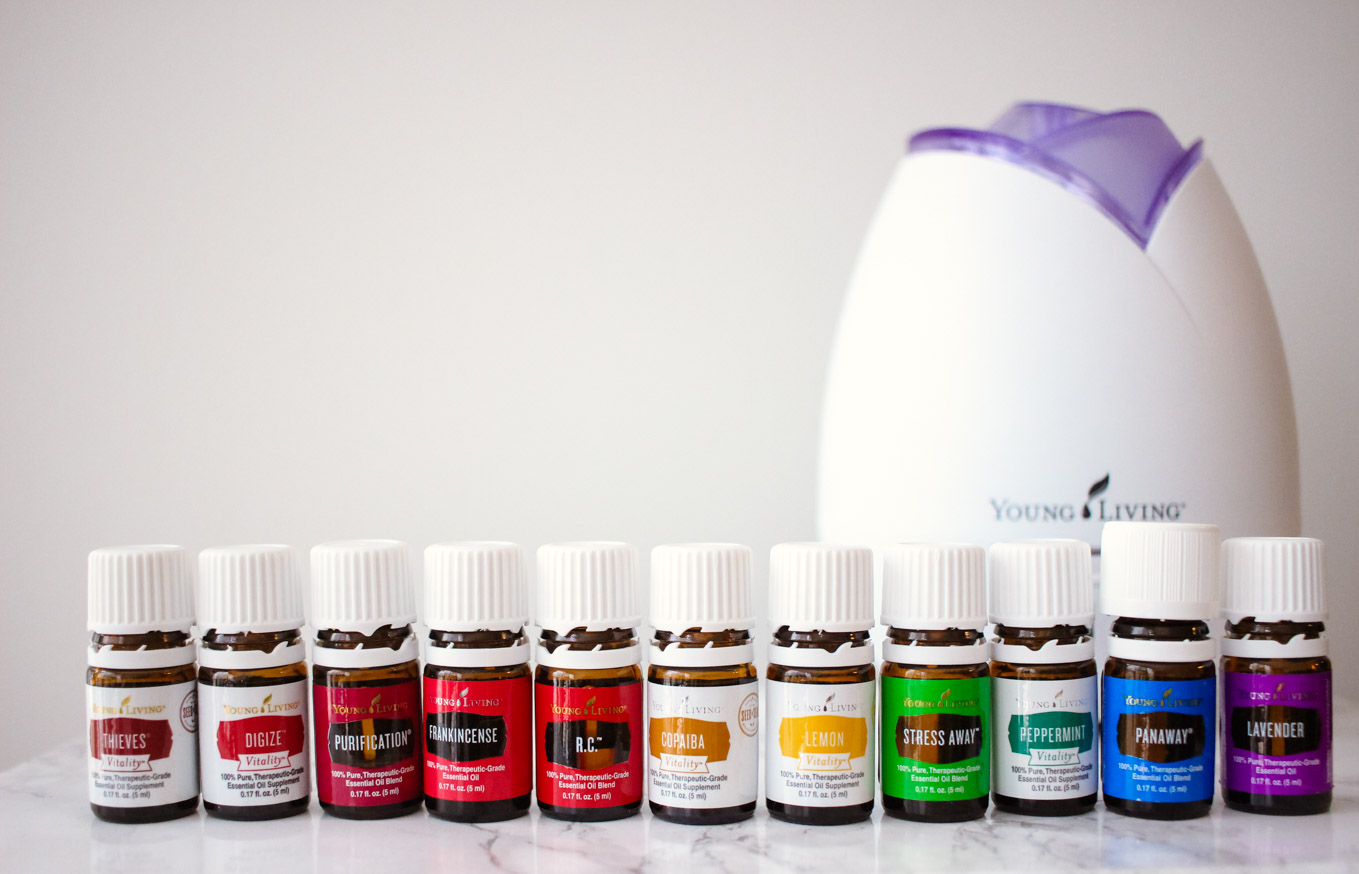 Lifestyle blogger Roxanne of Glass of Glam's Young Living essential oil explanation.