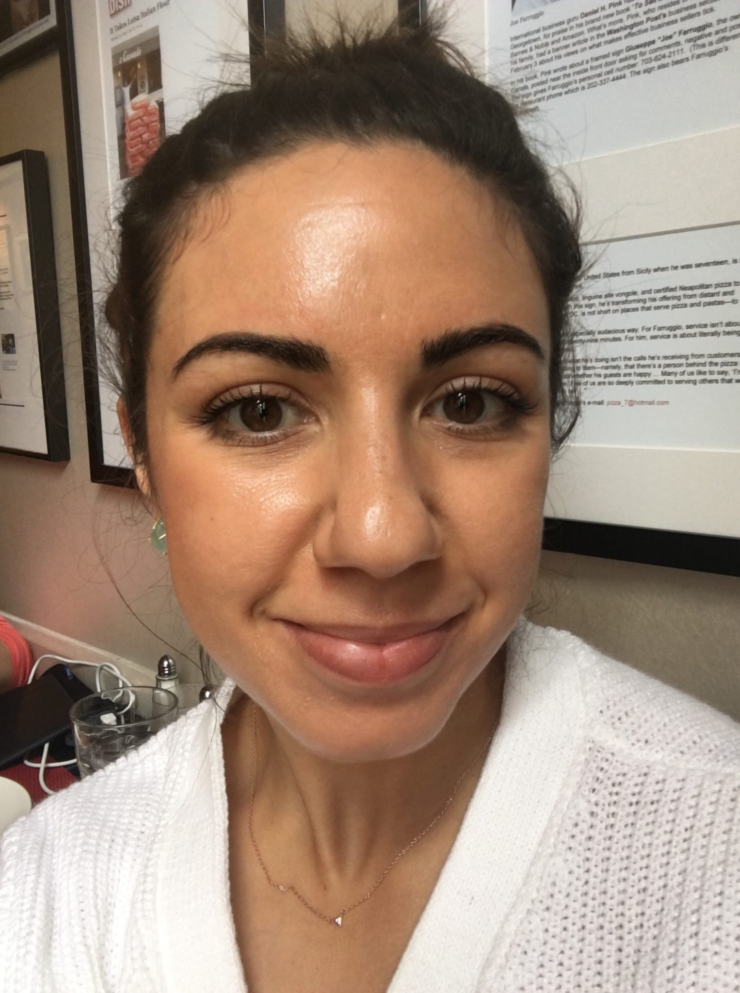 Lifestyle blogger Roxanne of Glass of Glam's eyebrow Microblading experience