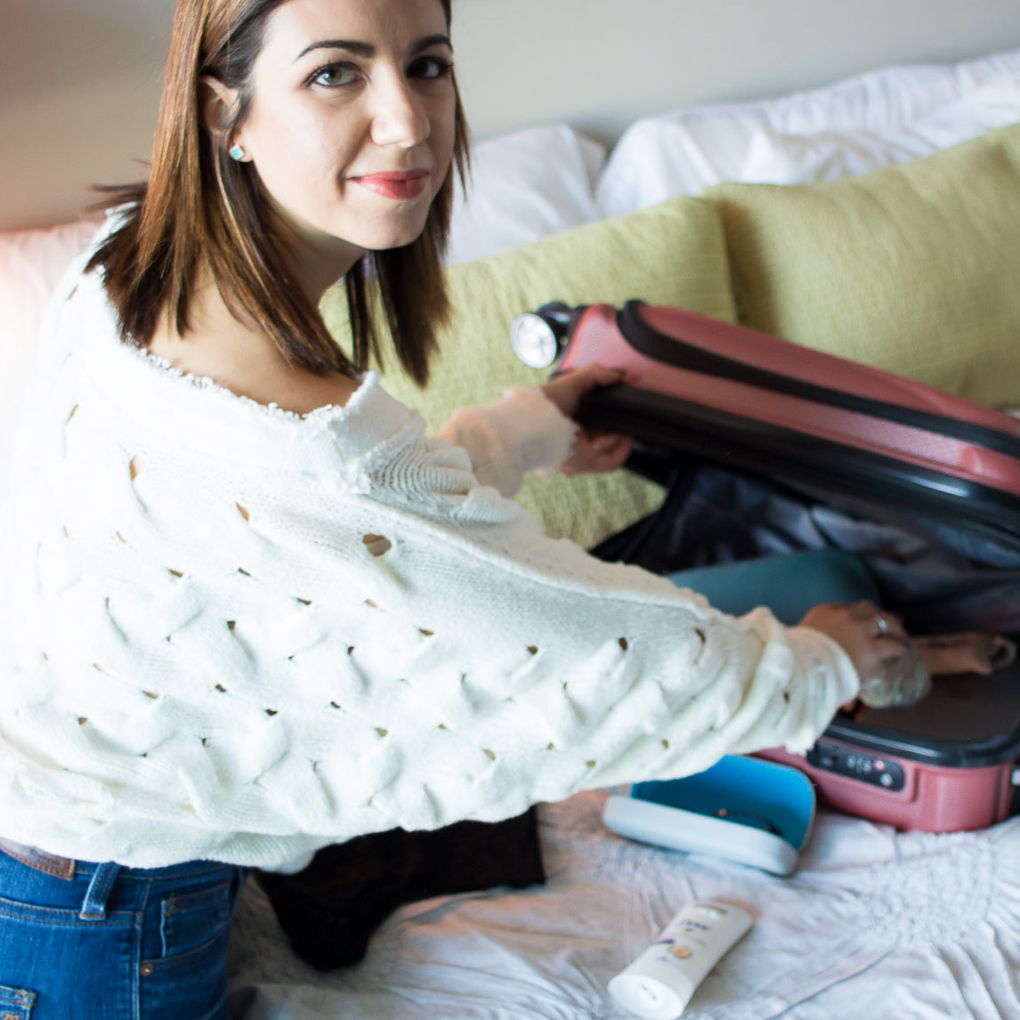 Lifestyle blogger Roxanne of Glass of Glam's tips for traveling comfortably with Dove