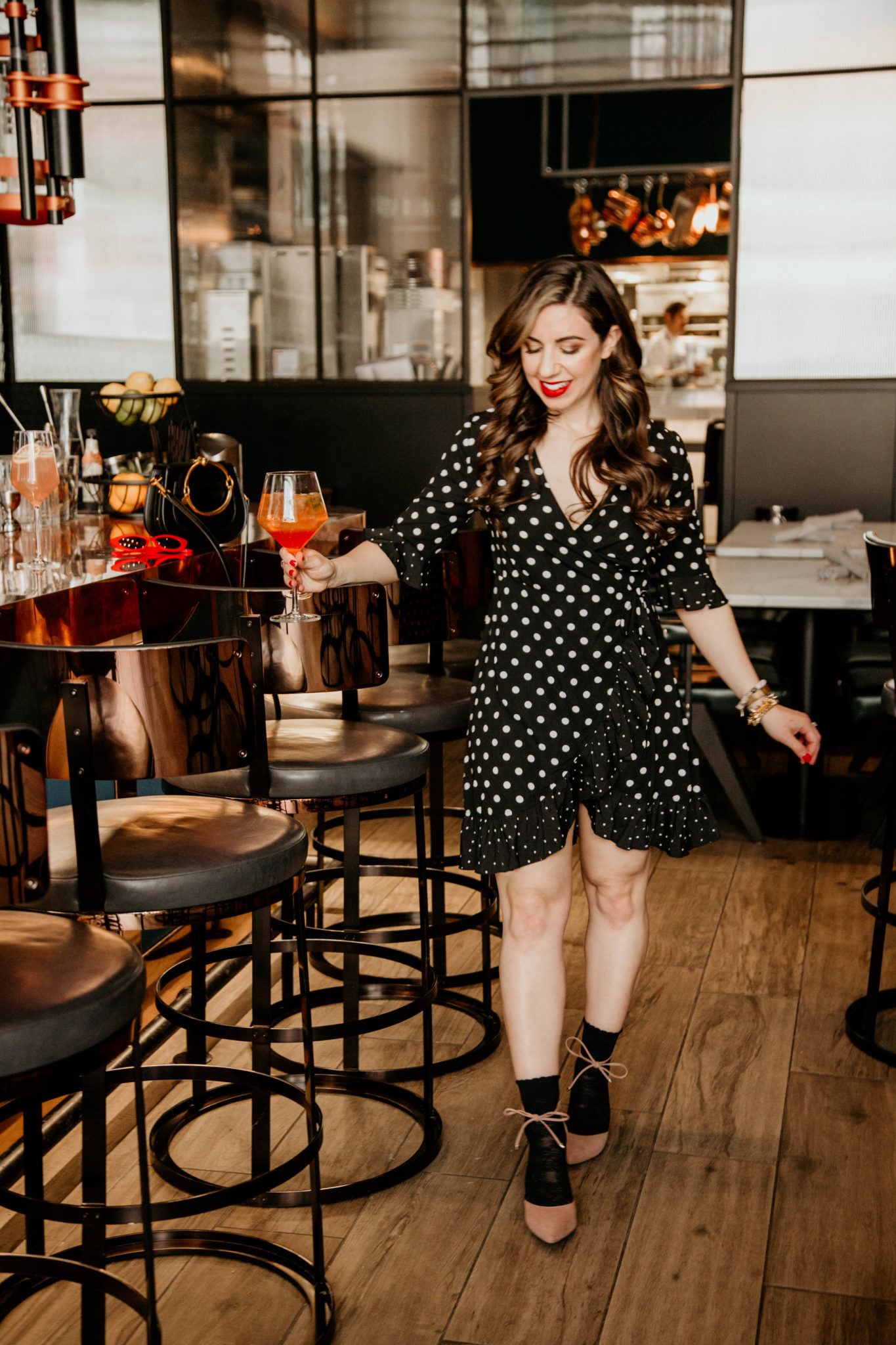 The Best Polka Dot Dress & On Mondays We Link Up featured by popular Chicago fashion blogger, Glass of Glam