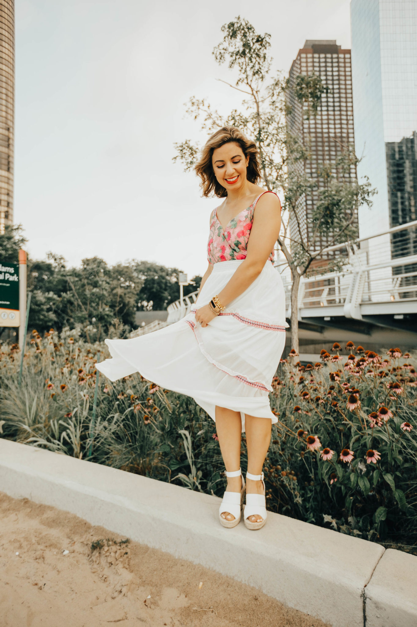 Jump Into The Dead Flowers | Floral Embroidered Dress & On Mondays We Link Up (#76) featured by popular Chicago fashion blogger Glass of Glam