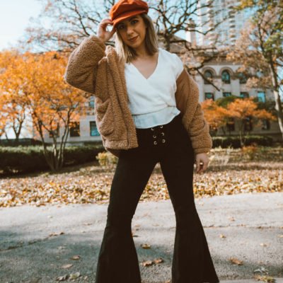 A Little 70s Retro Flare with Black Bell Bottoms