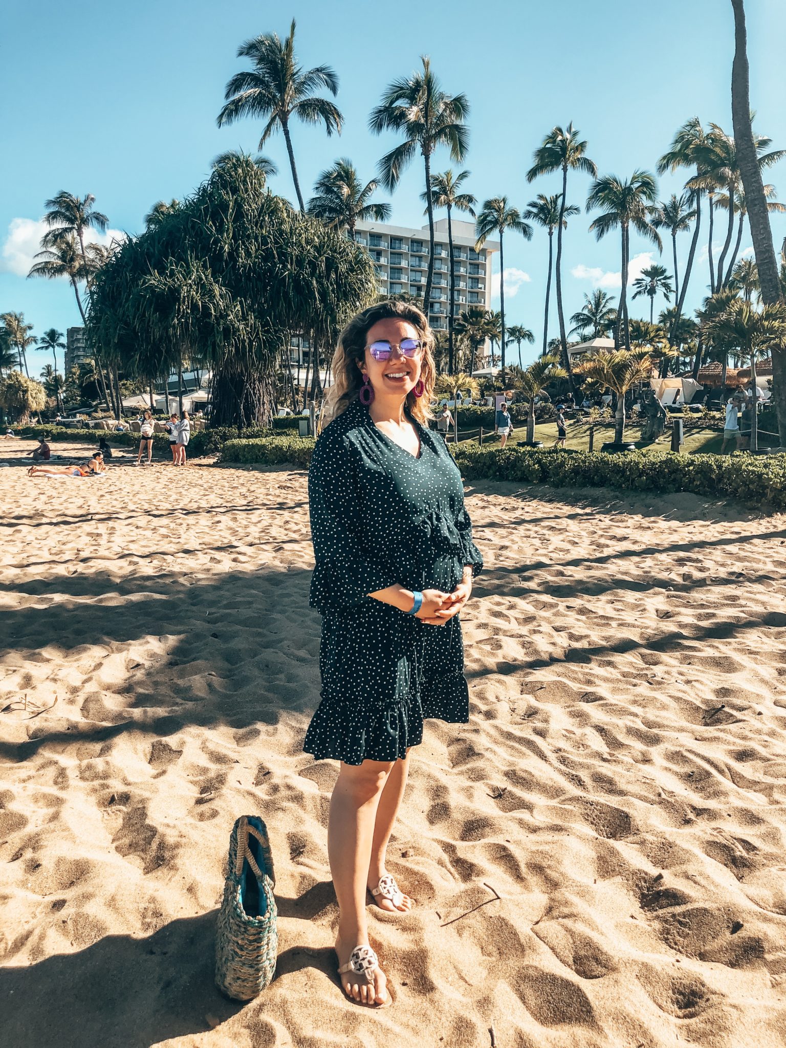 Maui Packing List and outfit round up featured by top US fashion blog, Glass of Glam: image of a woman wearing an Amazon ruffle dress