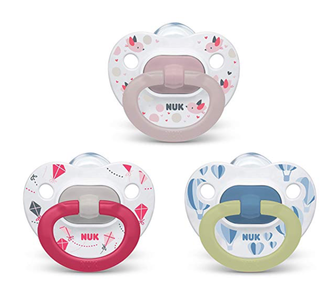 6 Month Old Baby Must Haves by popular Chicago lifestyle blog, Glass of Glam: image of Nuk pacifiers. 