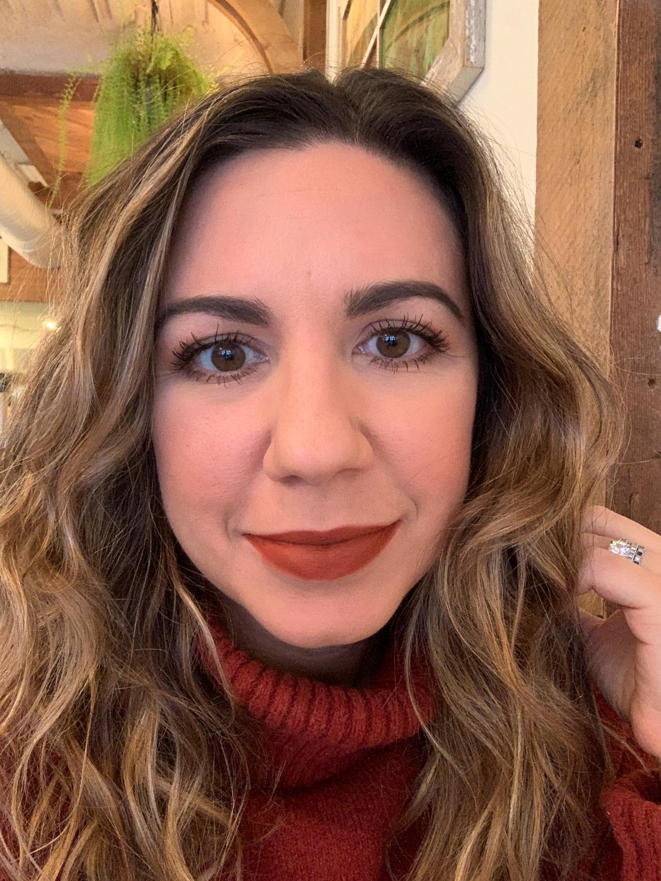 January Lipstick Challenge by popular Chicago life and style blog, Glass of Glam: image of a woman wearing Smashbox matte liquid lipstick in Out Loud.