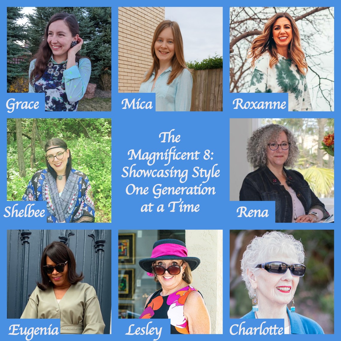 Pearl Headband by popular Chicago fashion blog, Glass of Glam: collage image of 8 women of different ages. 