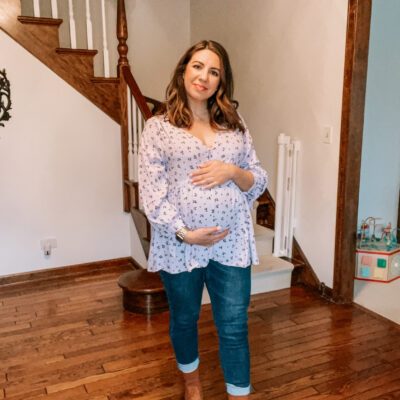The Nines By Hatch maternity wear available at Target, and featured by top US mom fashion blogger, Glass of Glam
