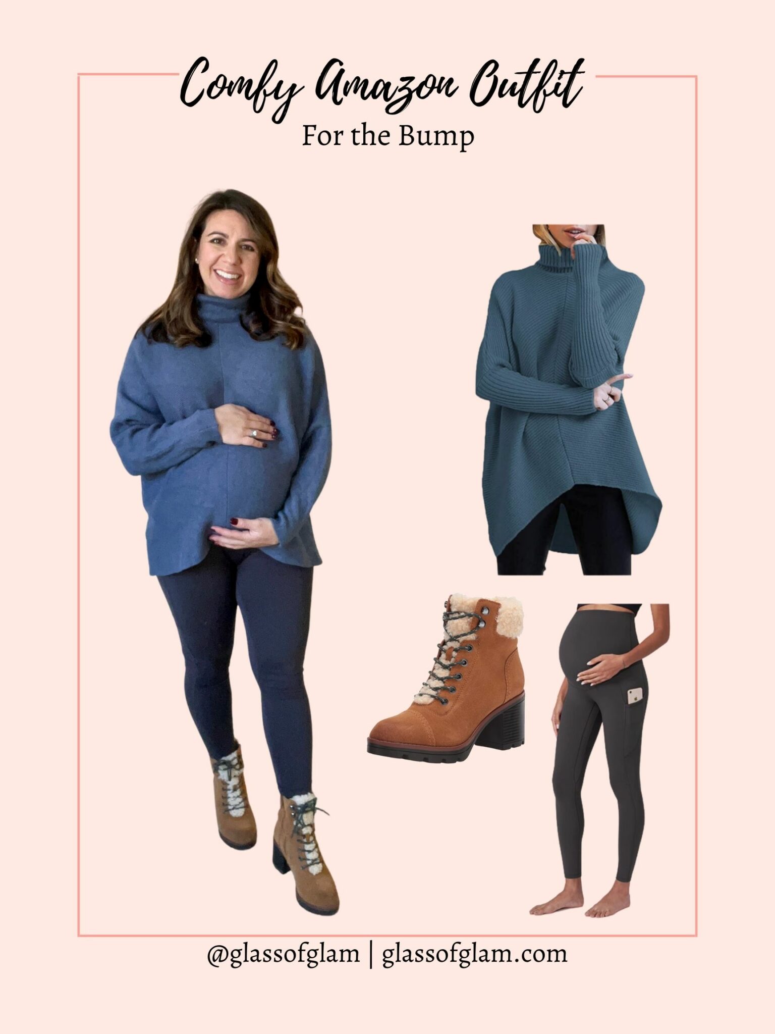 Comfy Maternity Outfit available at Amazon by top Chicago fashion blogger, Glass of Glam